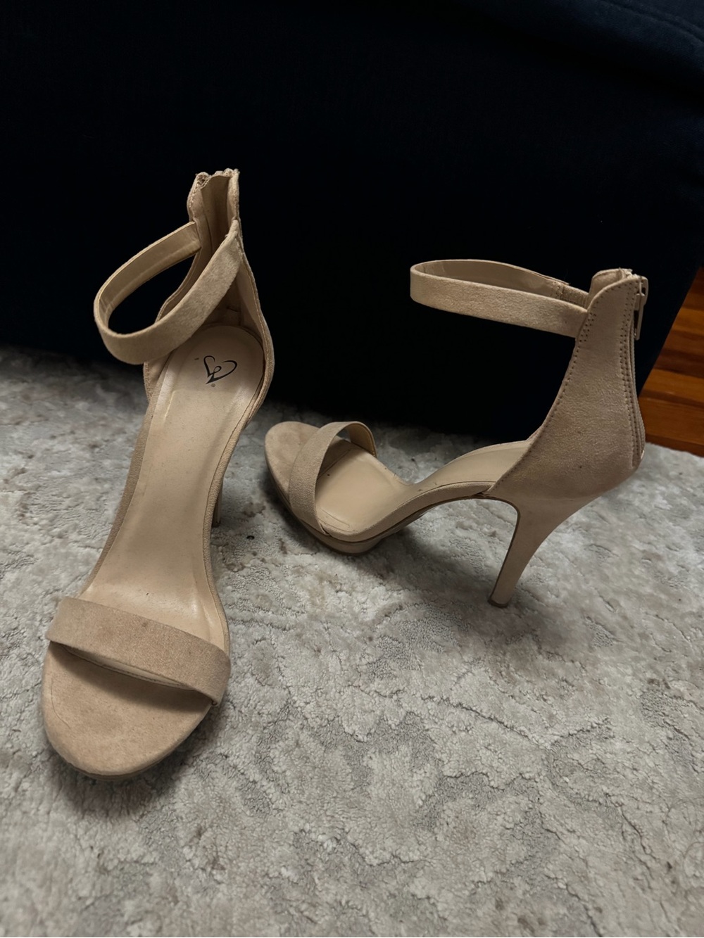 Women's Ankle-Strap High Heel Sandals in Beige